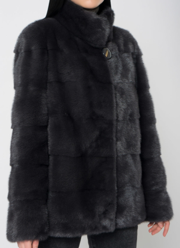 Куртка из норки в сером цвете