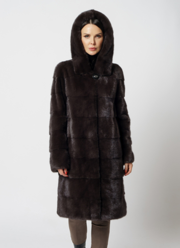 Норковая шуба с капюшоном трансформер 4 в 1