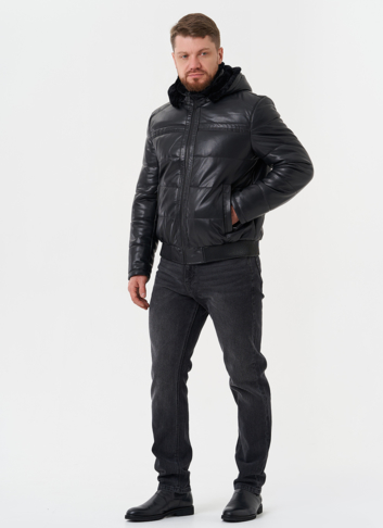 Утепленная куртка из эко кожи Утепленная куртка из эко кожи