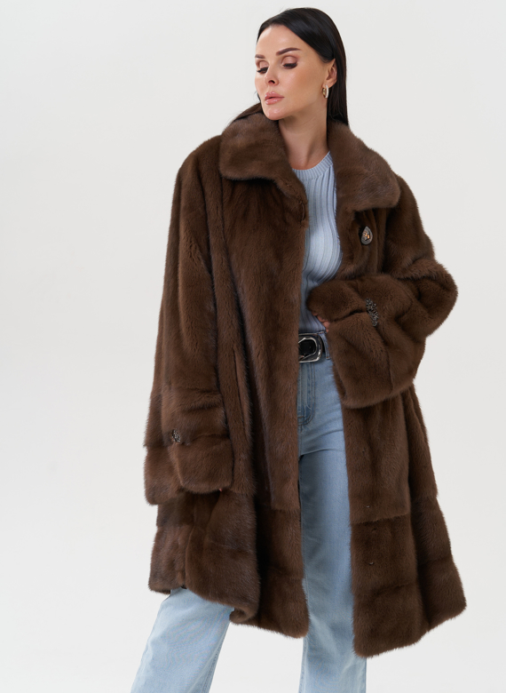 Женская шуба из меха норки