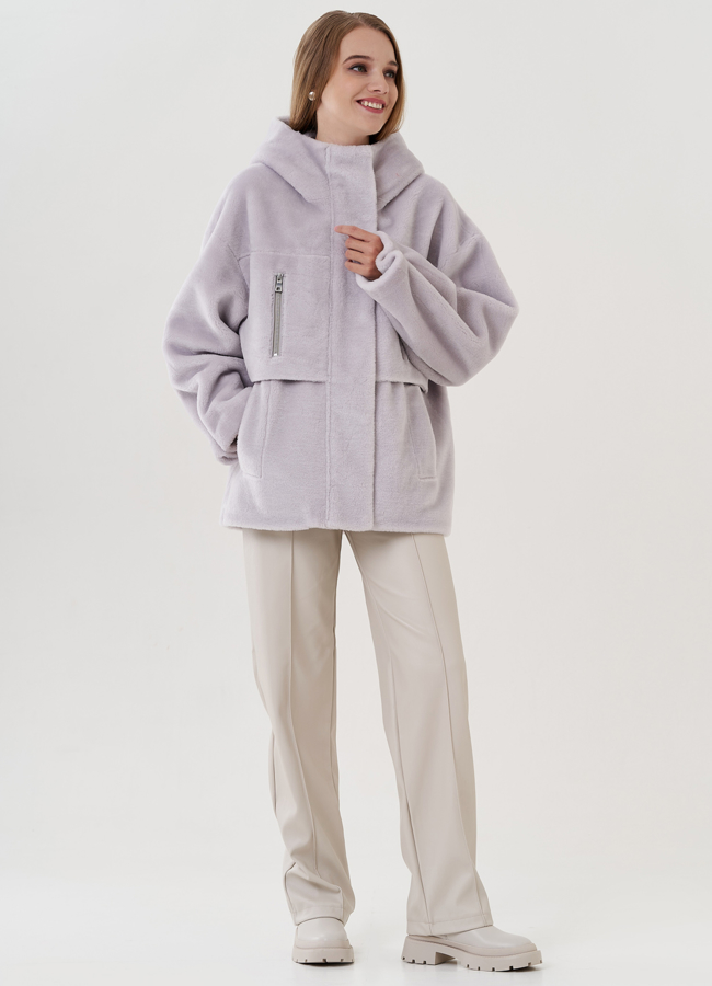 Полупальто женское с капюшоном модель № 25687 в рассрочку