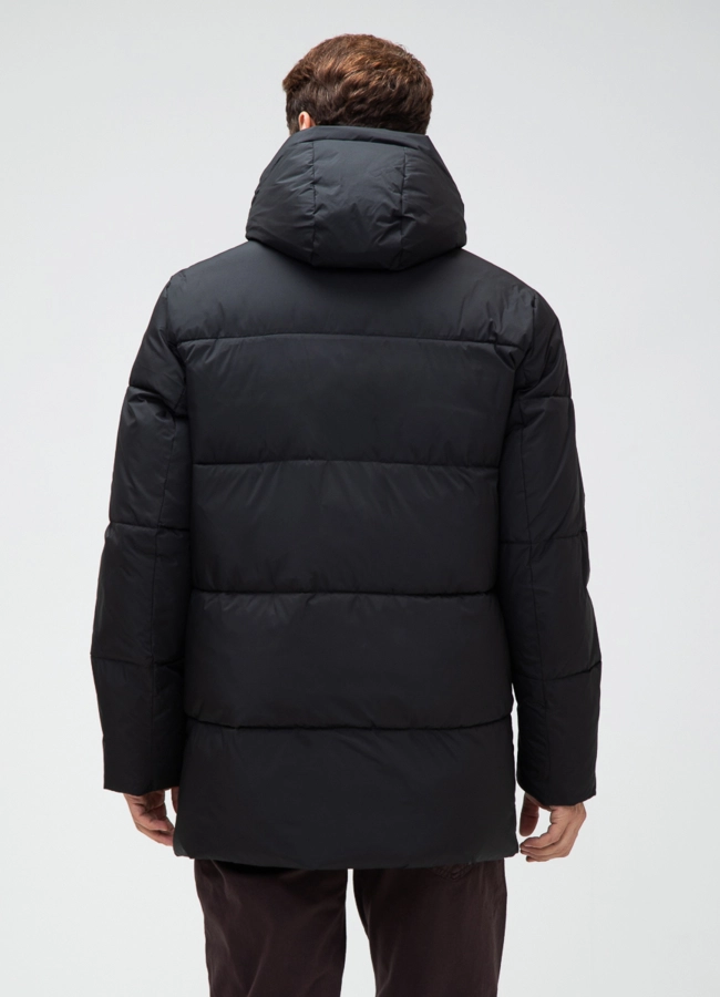 Мужской пуховик с капюшоном  модель № 28871 в кредит