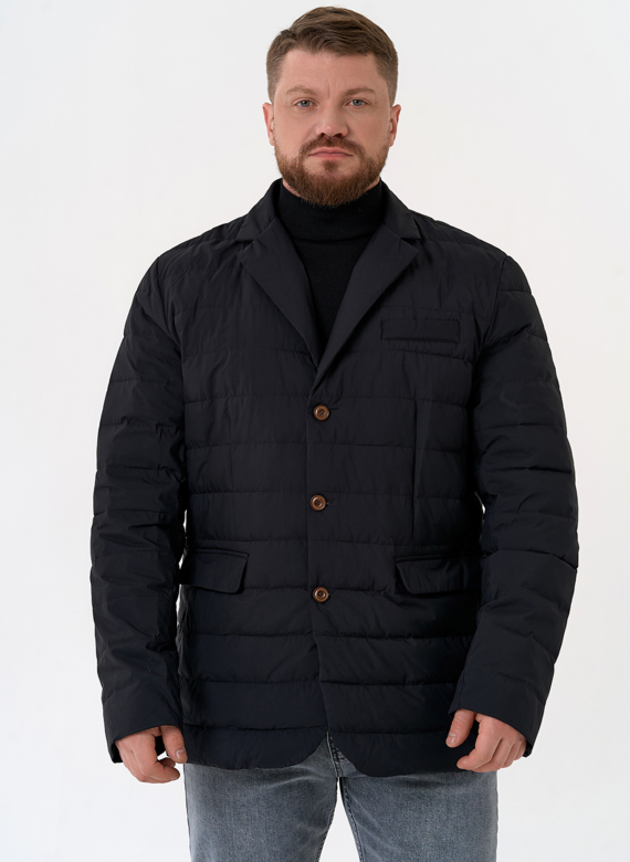 Мужской пуховик со съемной манишкой