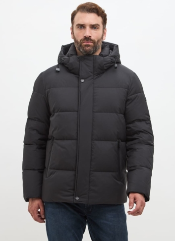 Мужской пуховик черного цвета Мужской пуховик черного цвета
